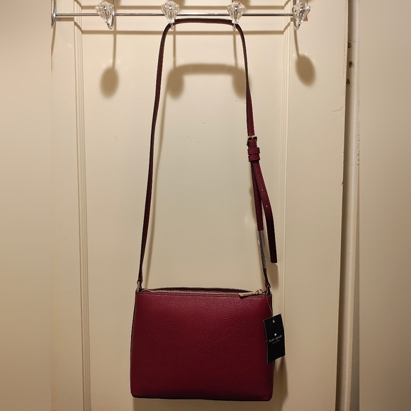 NWT Kate Spade Burgundy Crossbody Bag - Picture 2 of 5